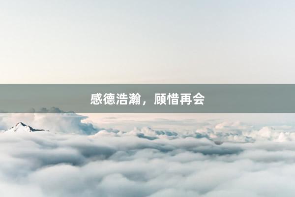 感德浩瀚，顾惜再会
